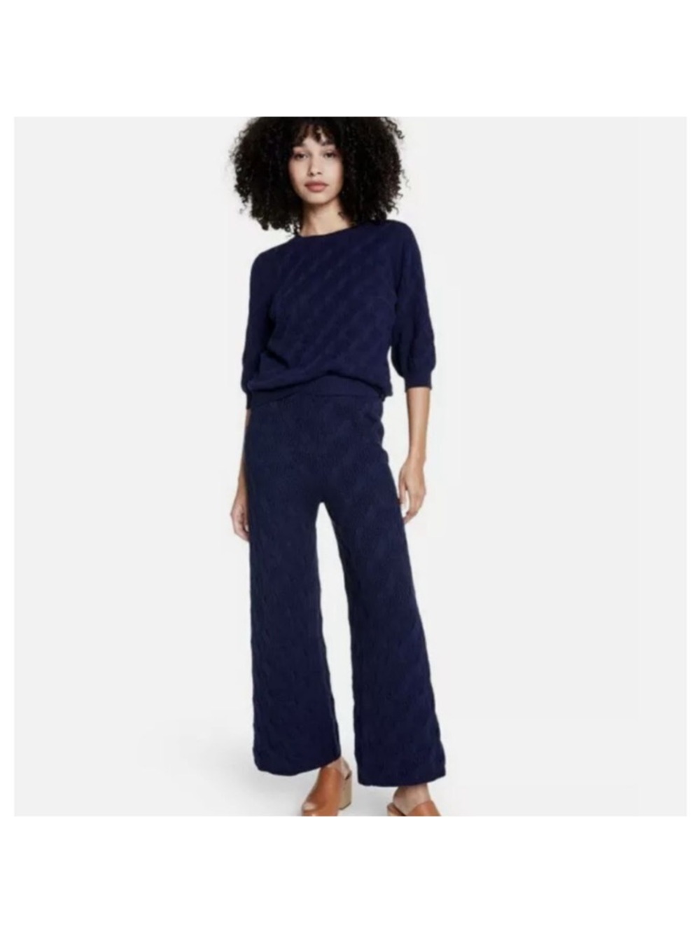 Rachel Comey x Target High Rise Wide Leg Knit Sweater Palazzo Pants - Navy - XXS